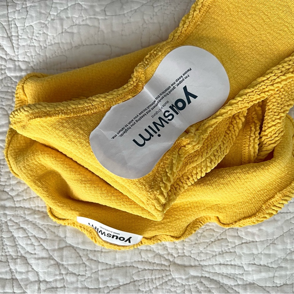 Brand New Youswim Yellow Poise High Waisted Bottom Bikini Set (Discontinued) - Picture 2 of 4